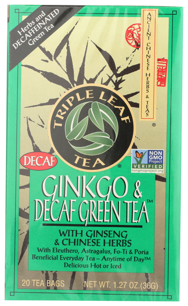 Triple Leaf Ginkgo & Decaf Green Tea x 20