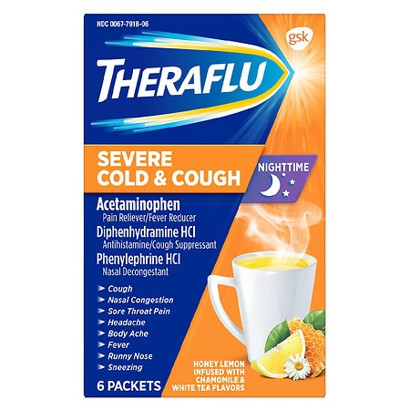 Theraflu Nighttime Severe Cold & Cough Relief Powder