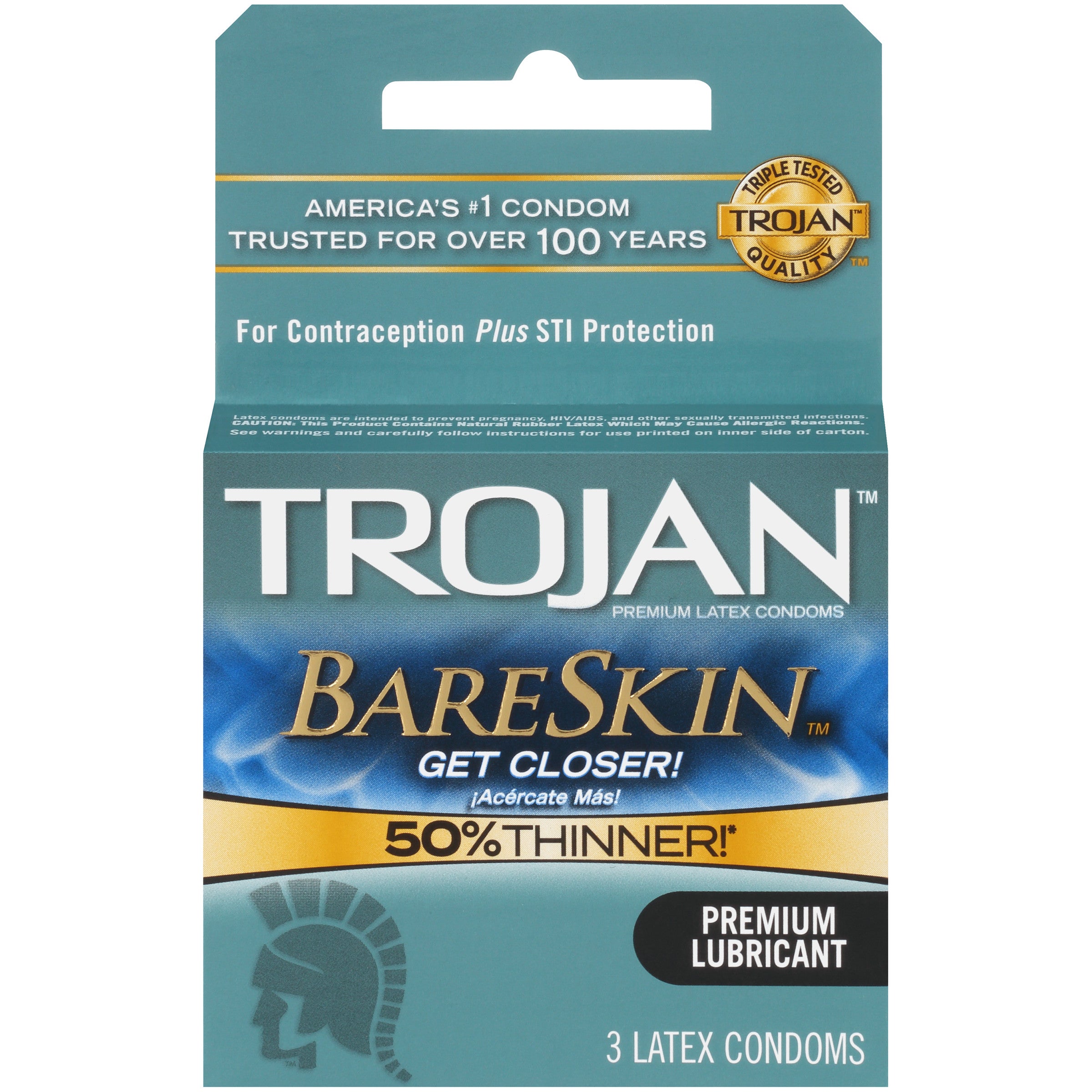 Trojan BareSkin Lubricated Premium Latex Condoms