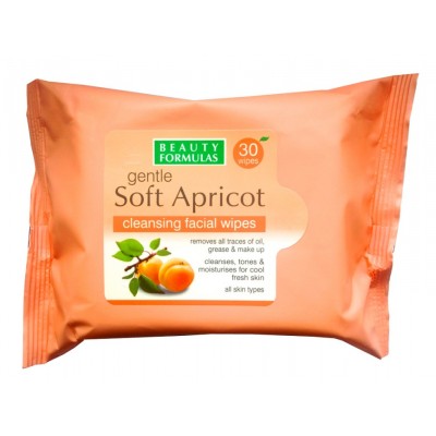 Beauty Formulas Gentle Soft Apricot Cleansing Facial Wipes x 30
