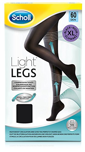 Scholl Light Legs Compression Tights for Women (Black XL) 60 Den