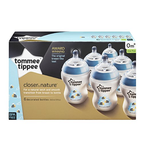 Tommee Tippee Closer to Nature Baby Bottle Starter Set 260ml x 6