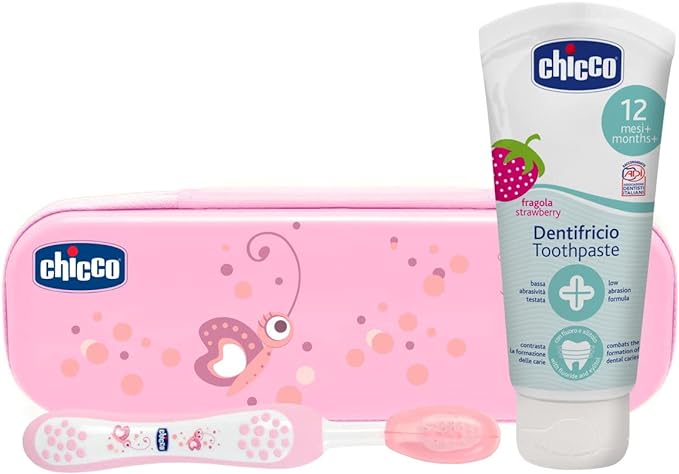 Chicco Always Smiling Dental Care Set 12m+ (Pink)