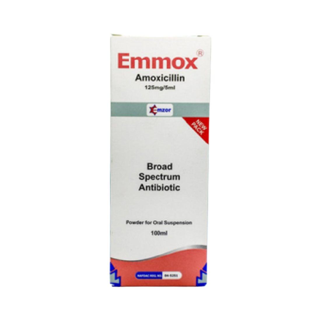 Emmox (Amoxicillin) 125mg/5ml 100ml Suspension
