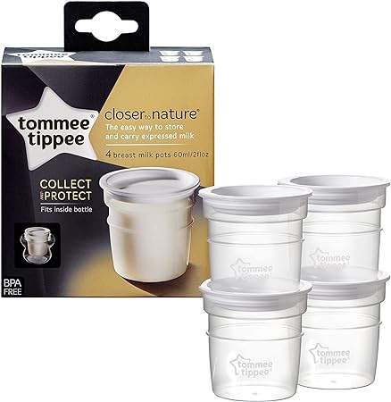 Tommee Tippee Closer to Nature Milk Storage Pots x 4