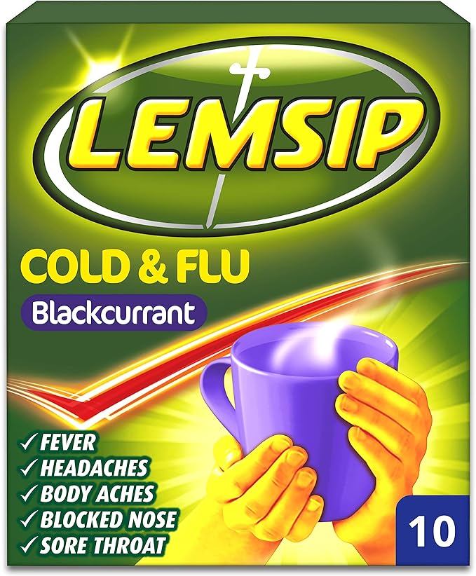 Lemsip Cold & Flu (Blackcurrant) X 10