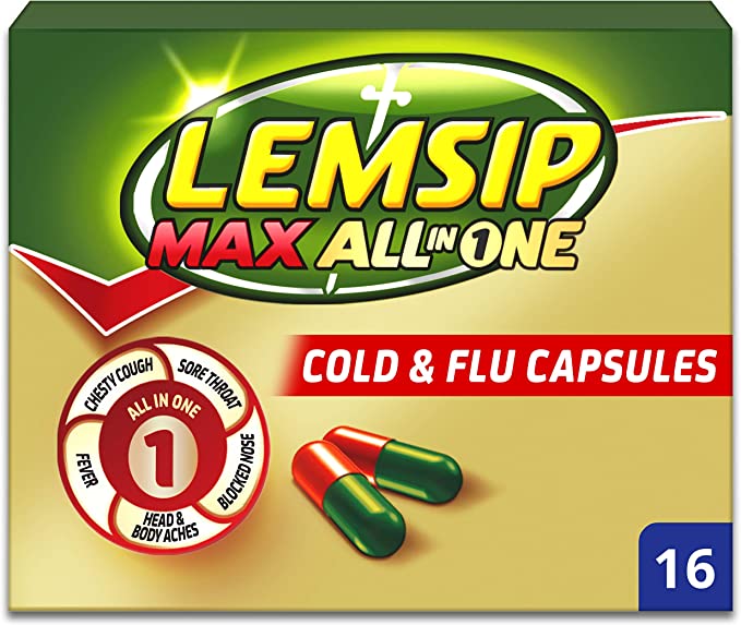 Lemsip Max All in One Cold & Flu Capsules X 16