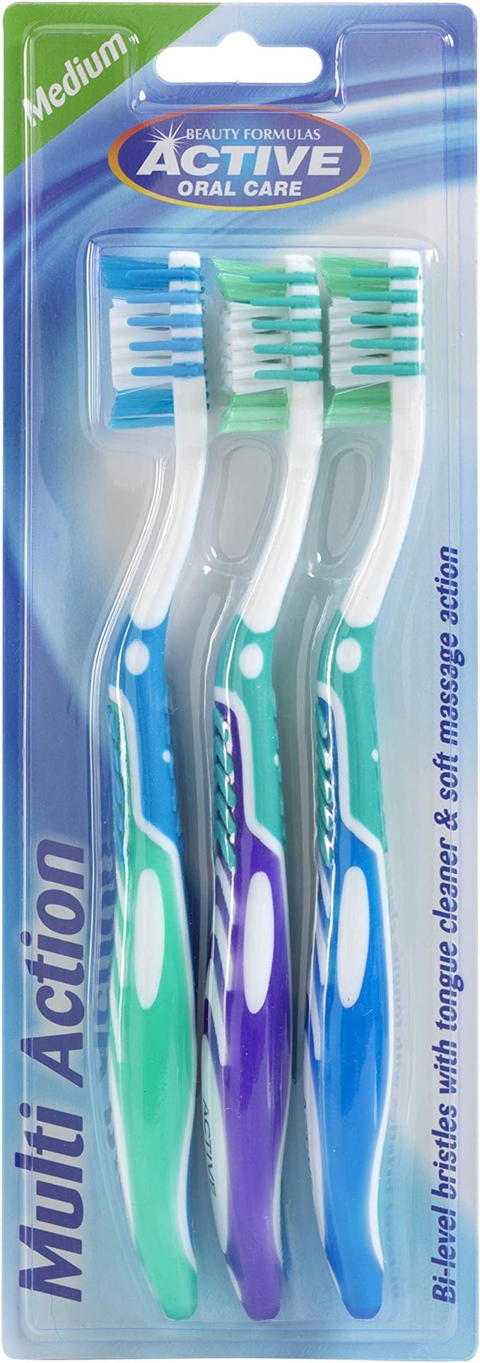 Active Oral Care Multi-Action Toothbrushes (Medium) X 3