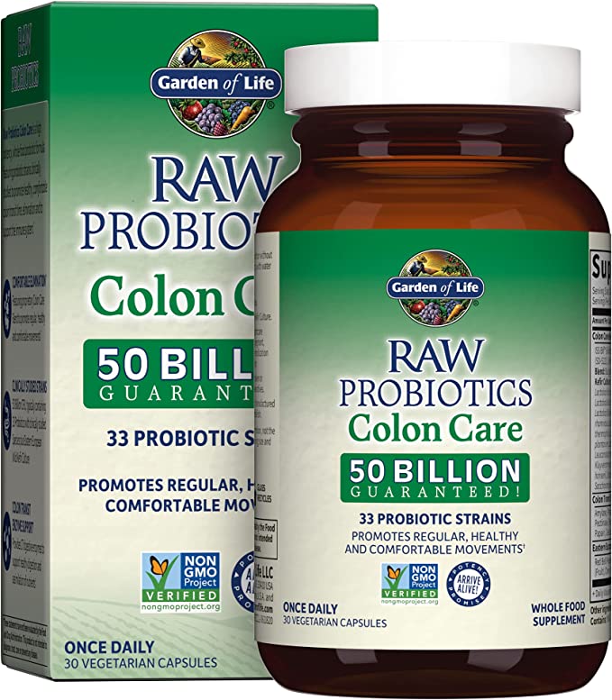 Garden of Life Raw Probiotics Colon Care Capsules X 30