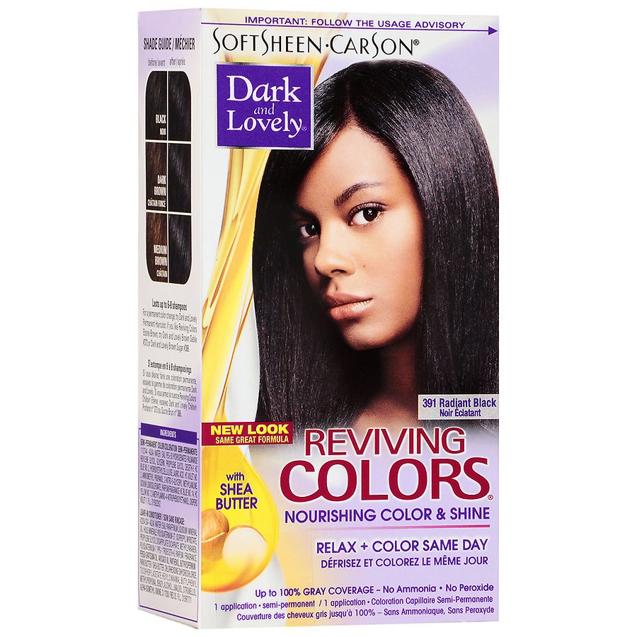 Dark and Lovely Relax & Color Same Day Semi-Permanent Haircolor - 391 Radiant Black