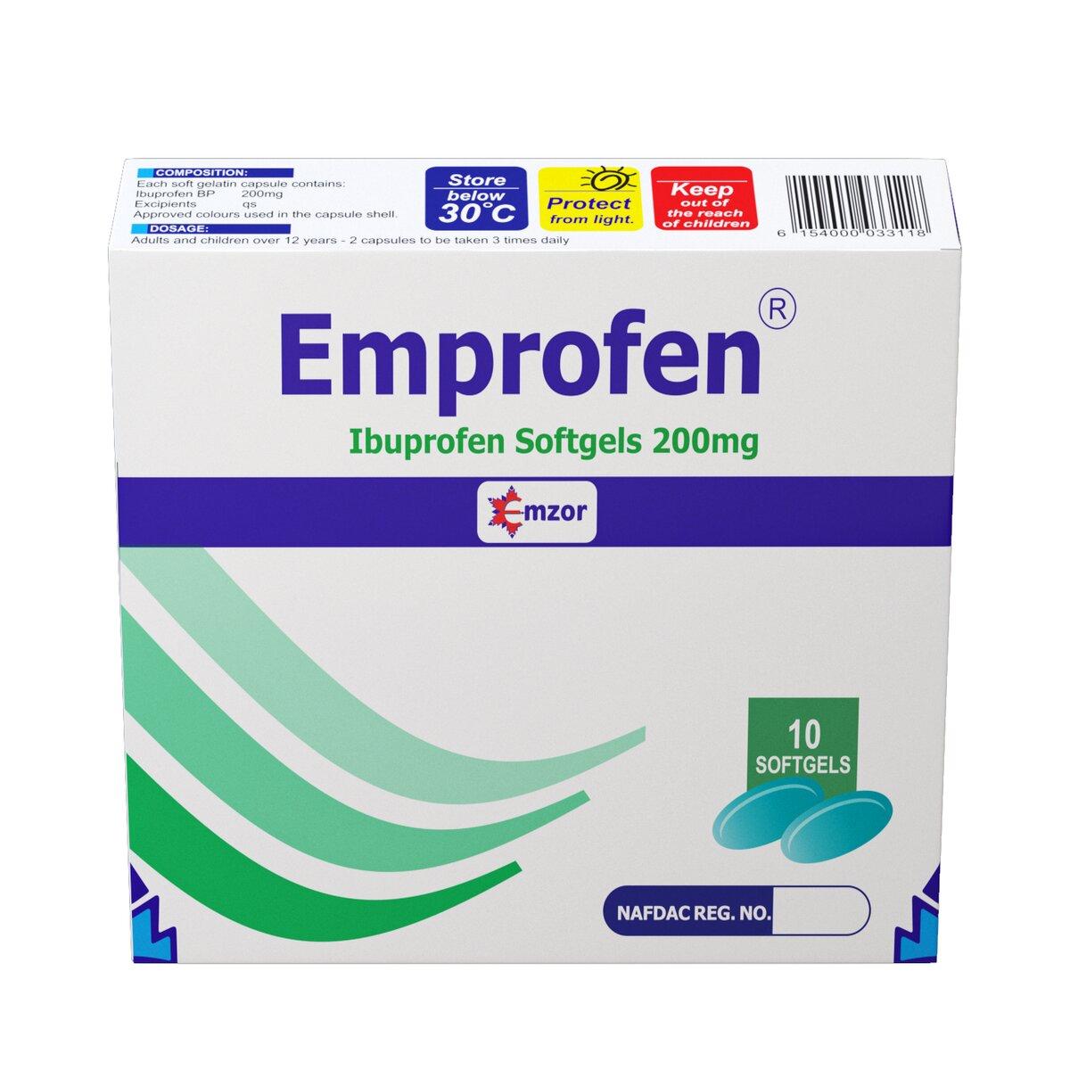 Emprofen (Ibuprofen) 200mg Softgels