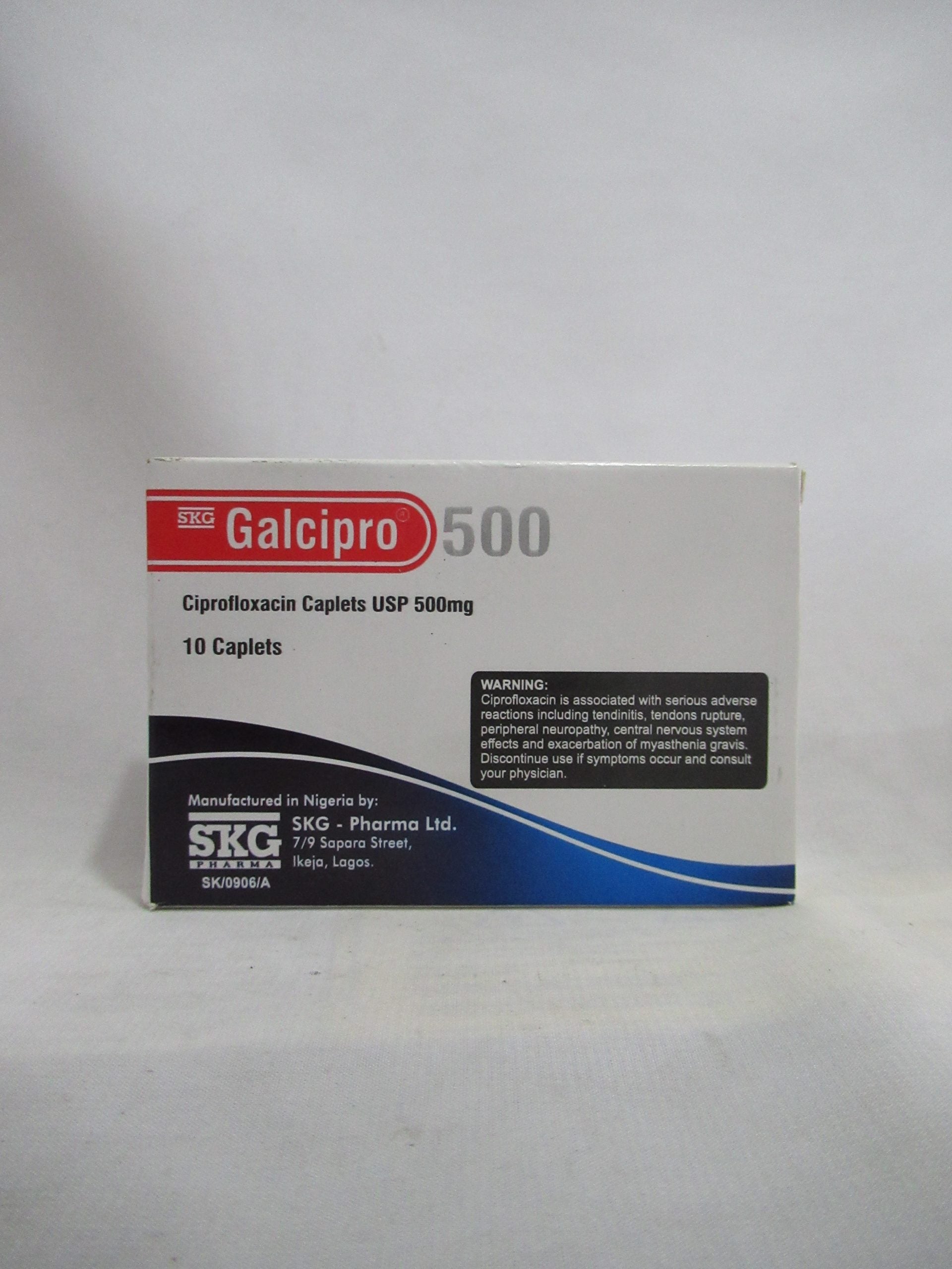 Galcipro (Ciprofloxacin) 500mg Tablets X 10