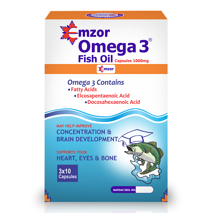 Emzor Omega-3 Fish Oil 1000mg