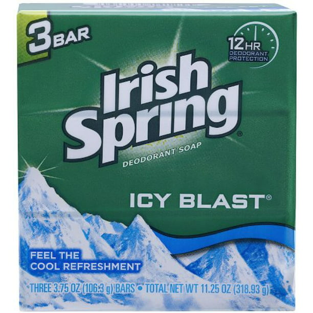 Irish Spring Bath Bar Soap - Icy Blast 3.75oz