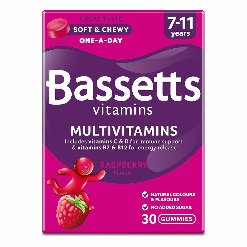 Bassetts Multivitamins Gummies x 30 (Raspberry Flavour)