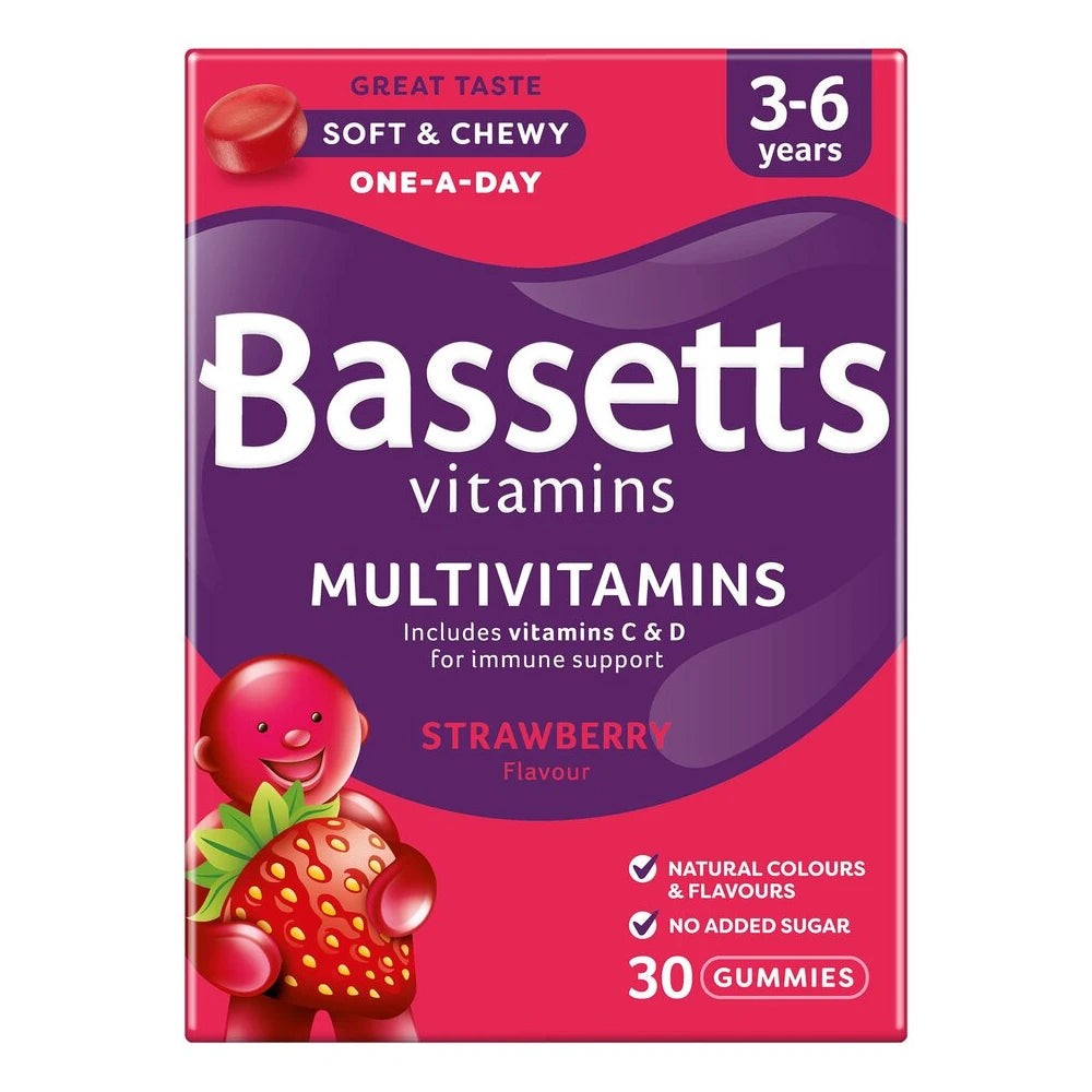 Bassetts Multivitamins Gummies x 30 (Strawberry Flavour)