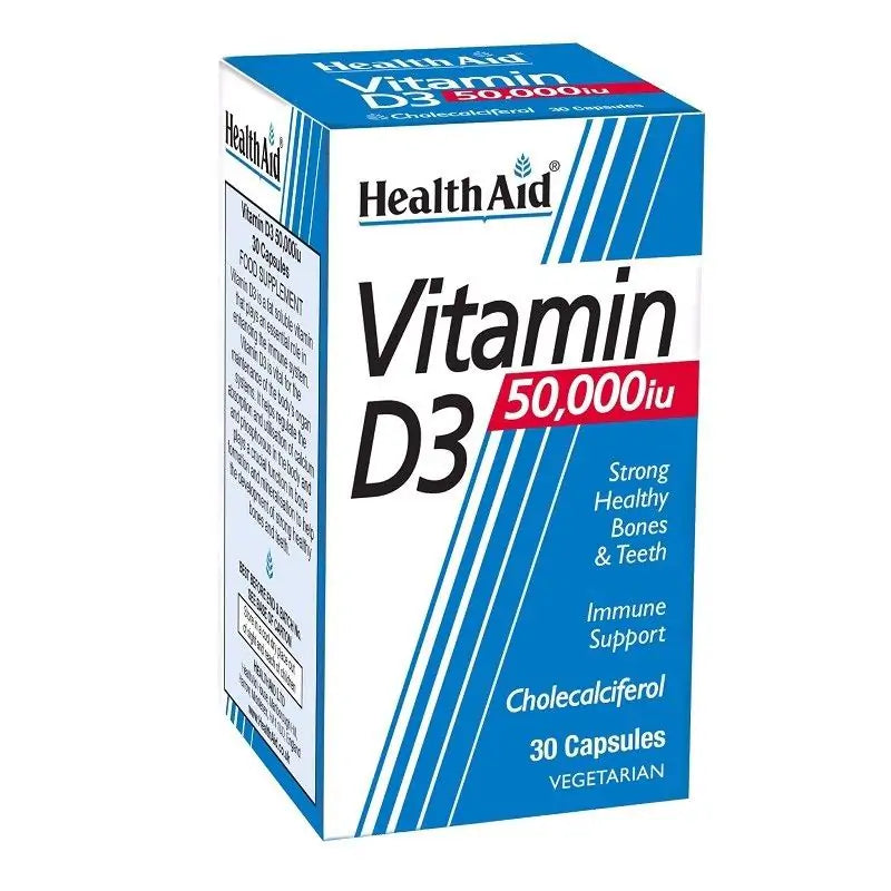 HealthAid Vitamin D3 50,000IU Capsules X 30