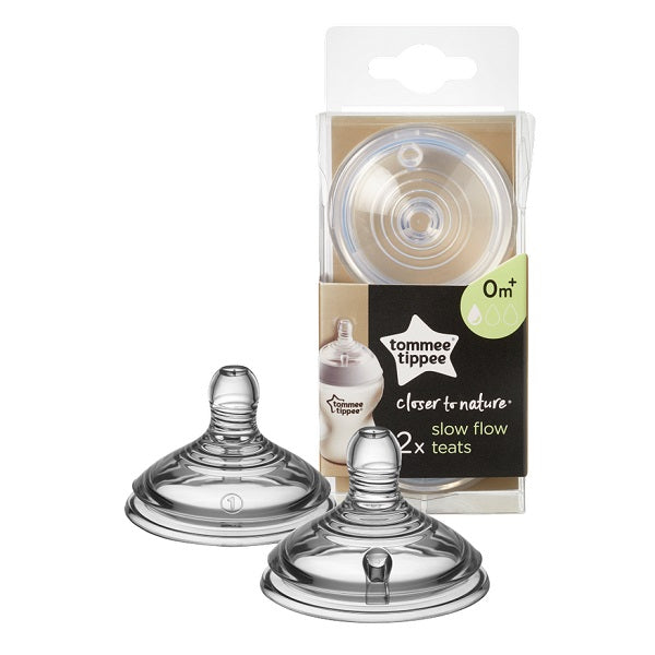 Tommee Tippee Closer to Nature Slow Flow Teats (0m+) x 2