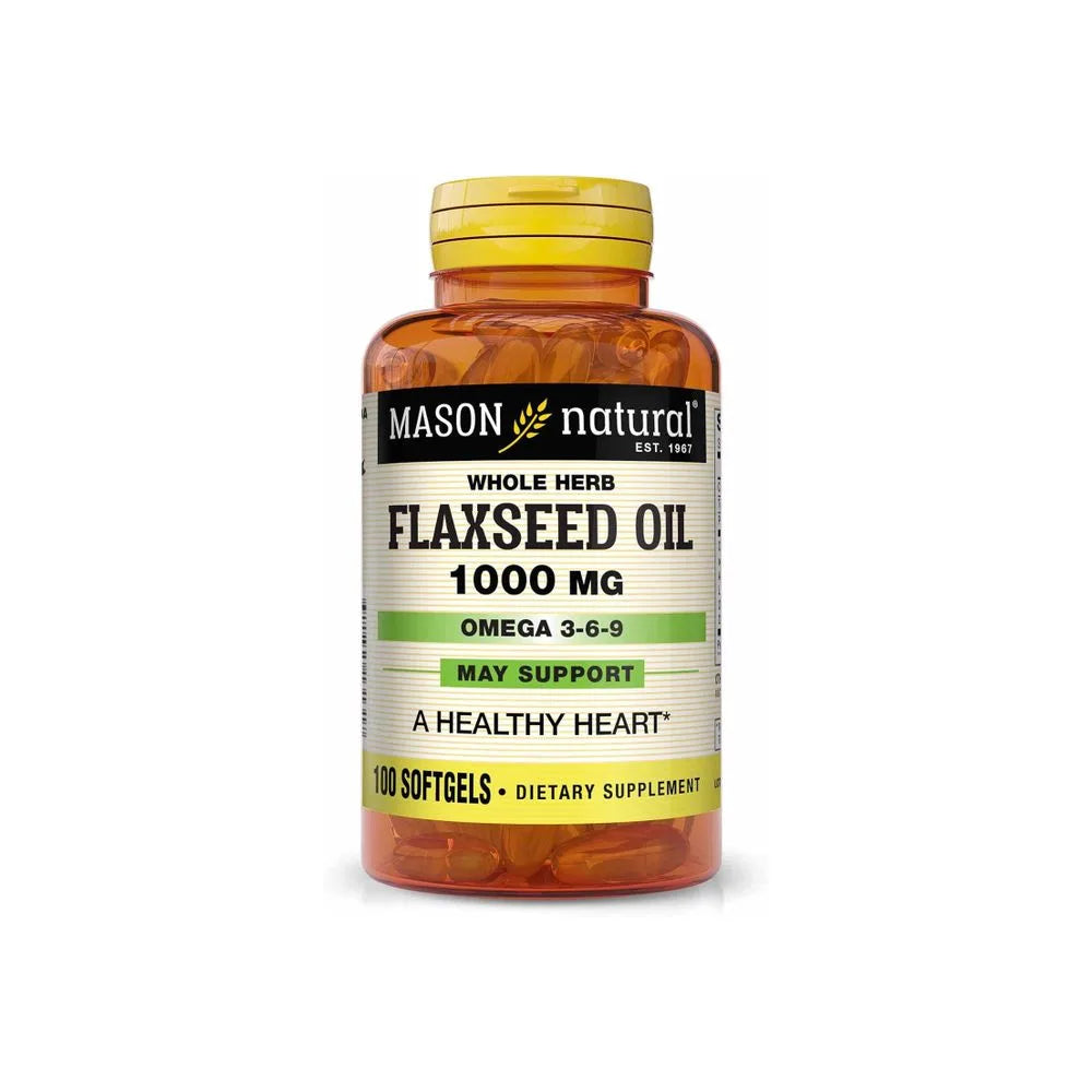 Mason Natural Flax Seed Oil 1000mg Softgels x 100